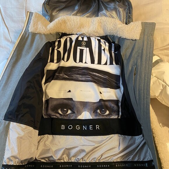 Bogner shearling trimmed down filled ski jacket, Small - Picture 3 of 6
